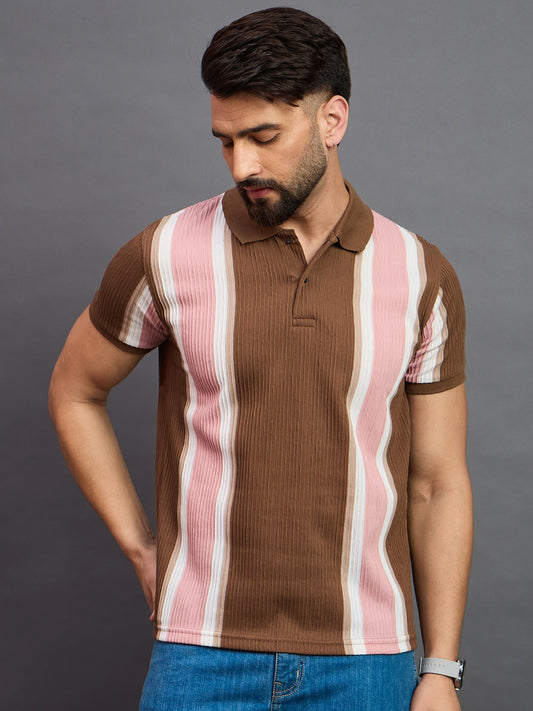 Mens Polo Brown