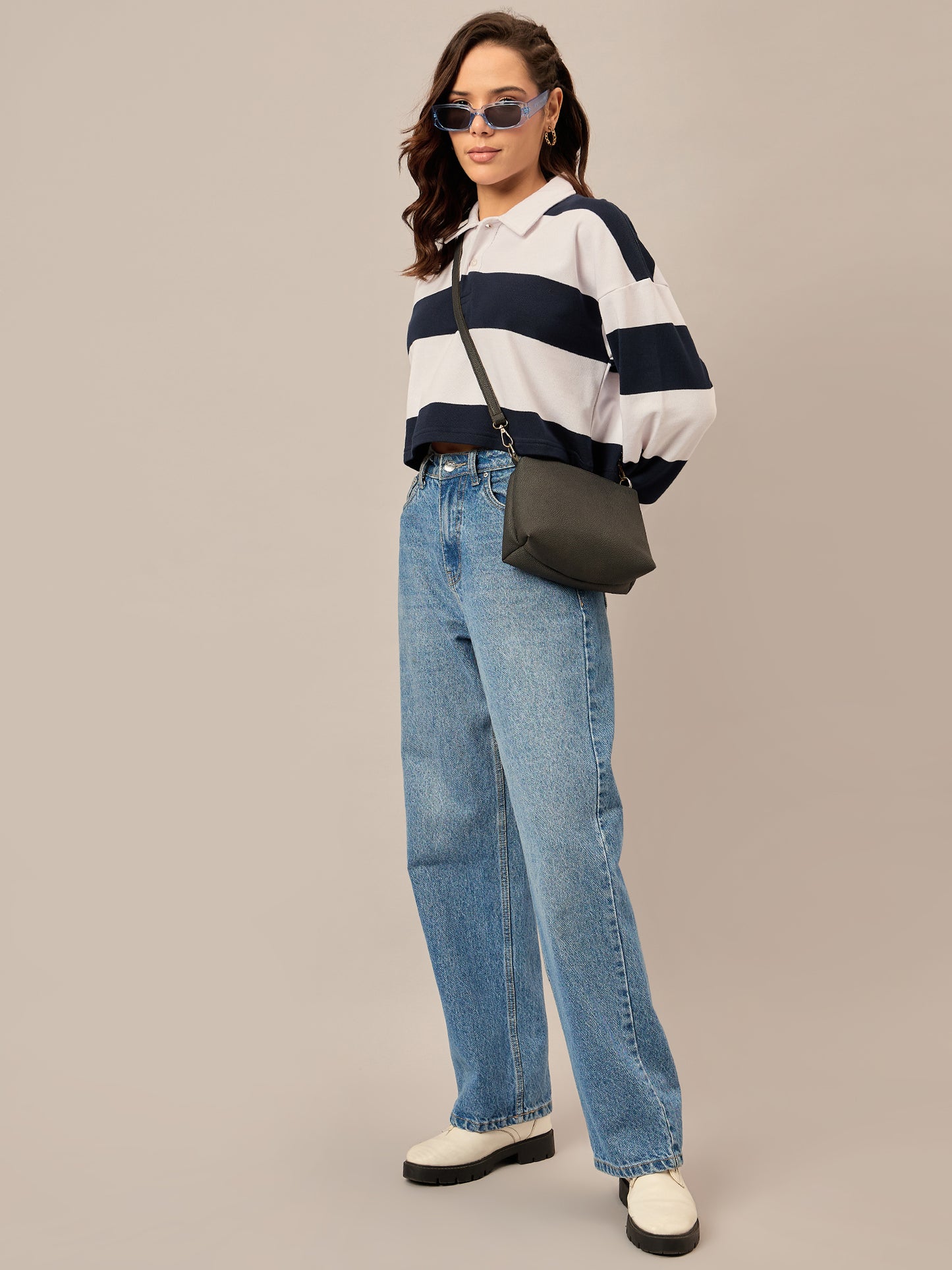 Women Striped Rugby Polo - Reprise