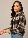 Black Buttoned Checked Jacket - Reprise