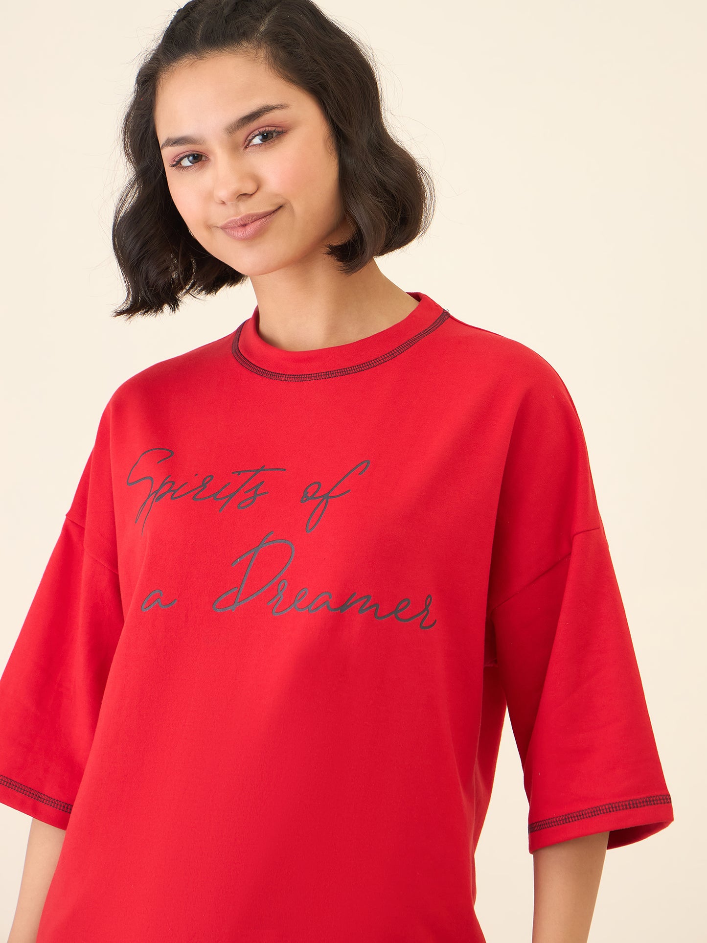 Red Oversize Co-ord Set