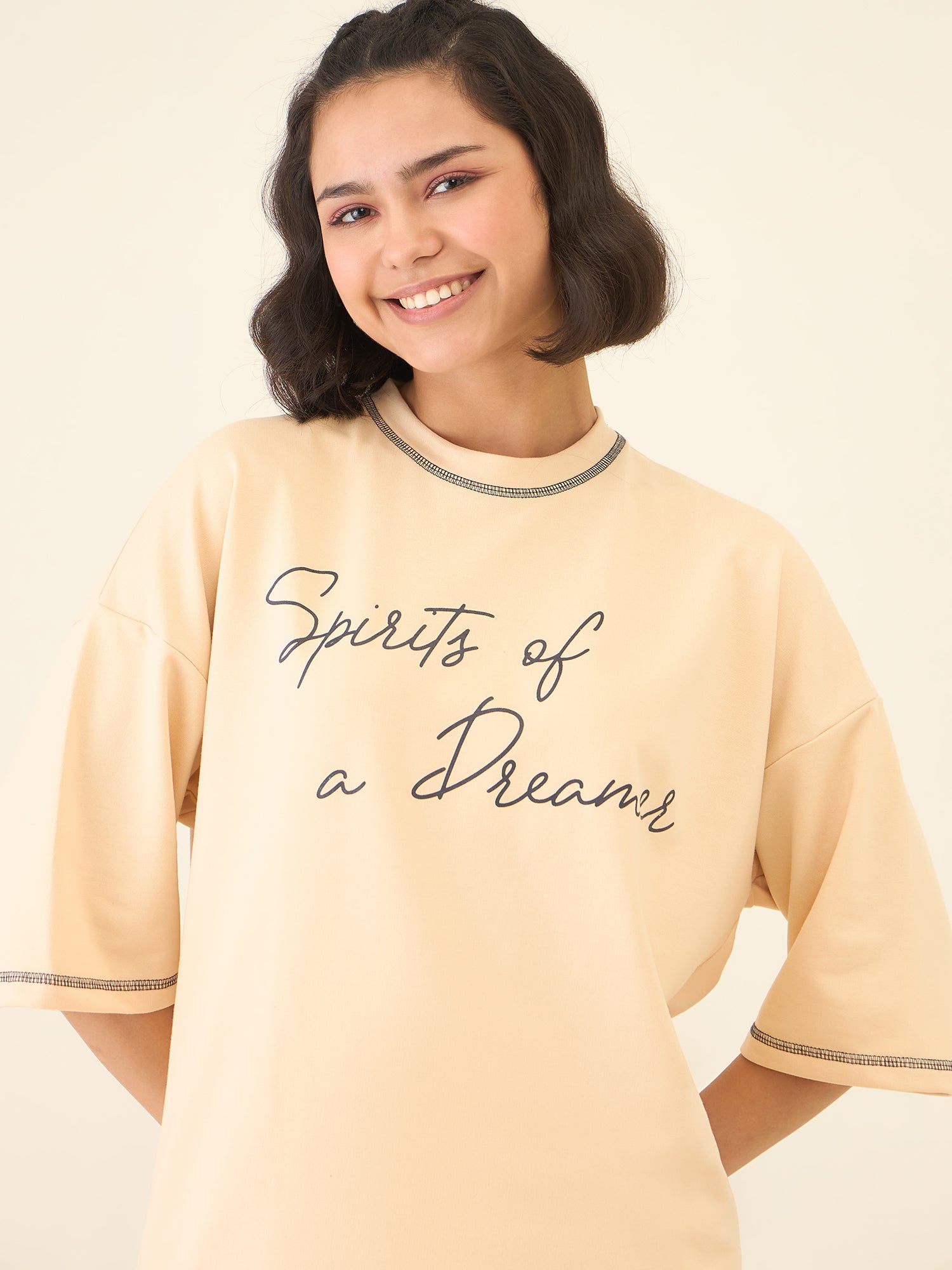 Beige Oversize Co-ord Set