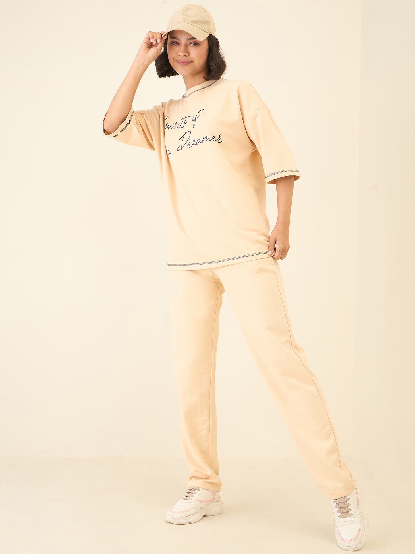 Beige Oversize Co-ord Set