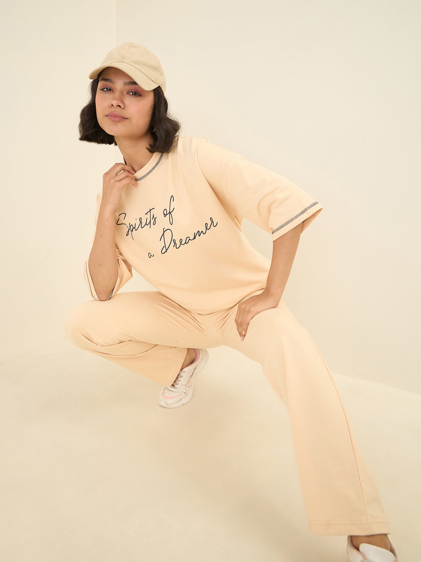 Beige Oversize Co-ord Set