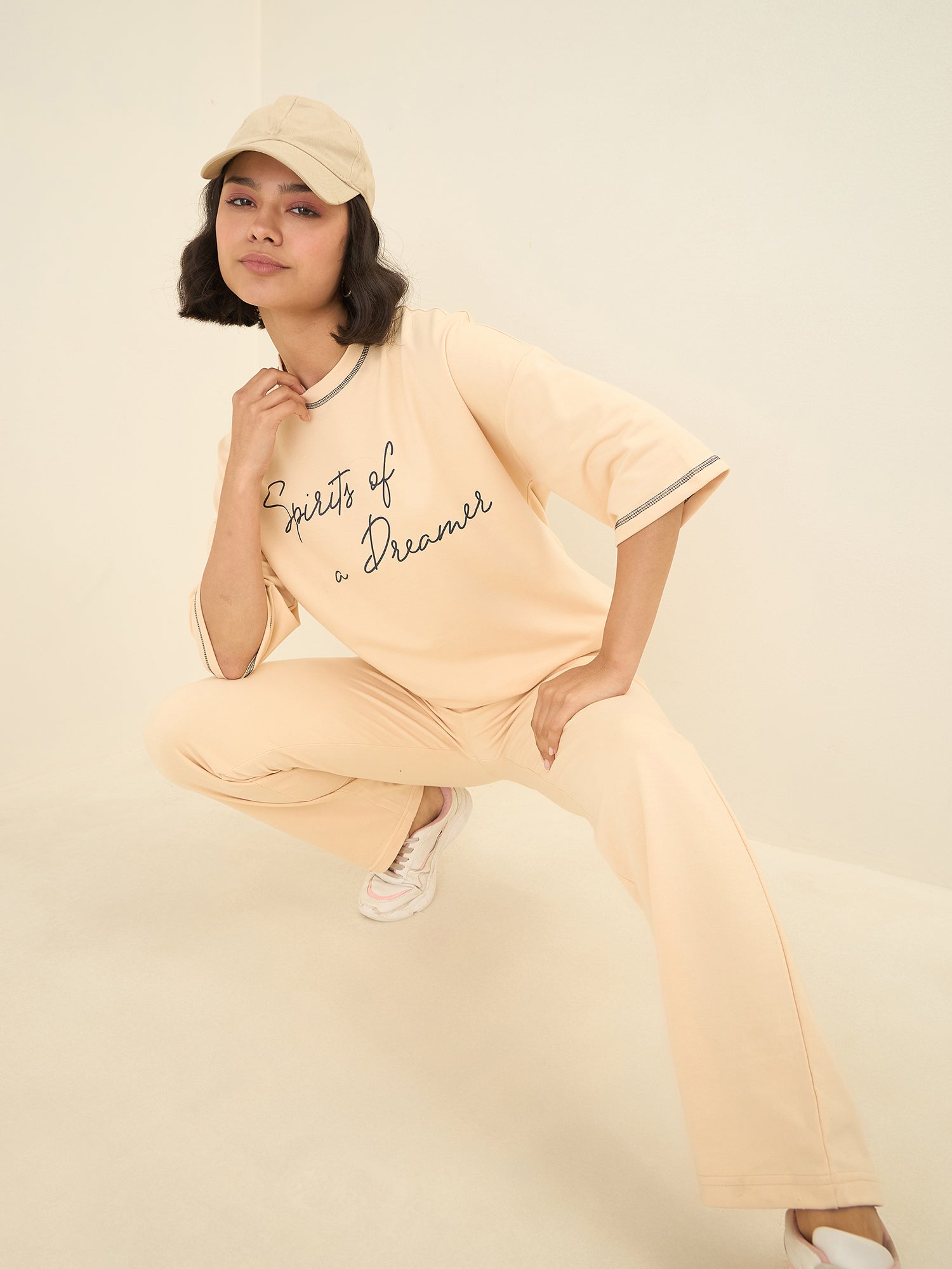 Beige Oversize Co-ord Set