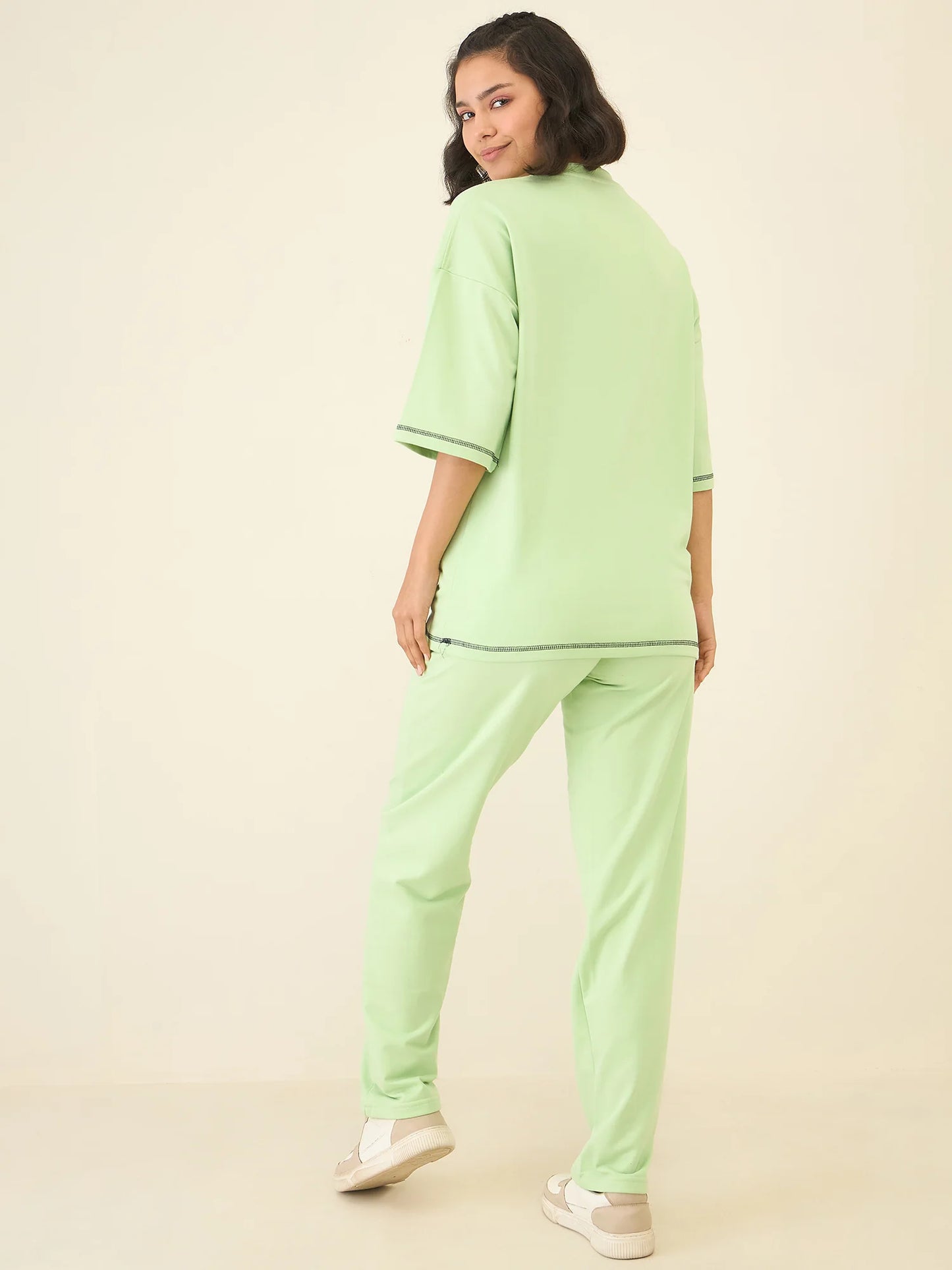 Women Light Green Oversize Co-ord Set