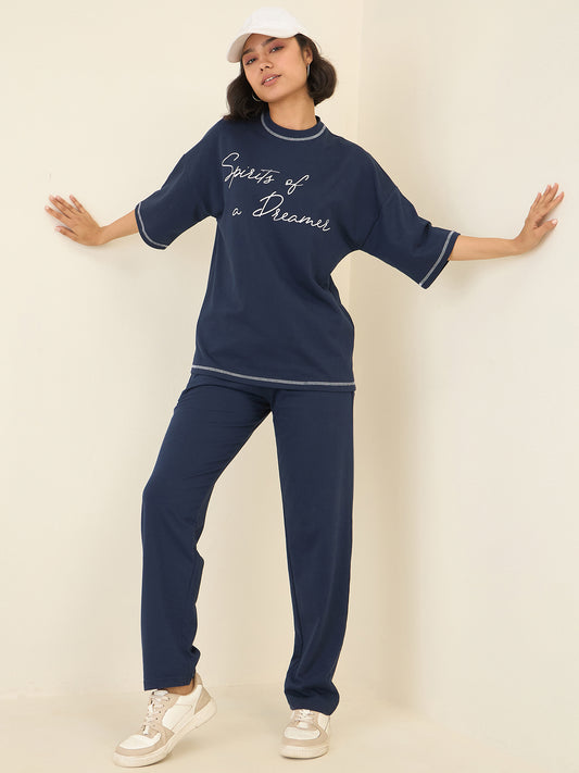 Blue Oversize Co-ord Set