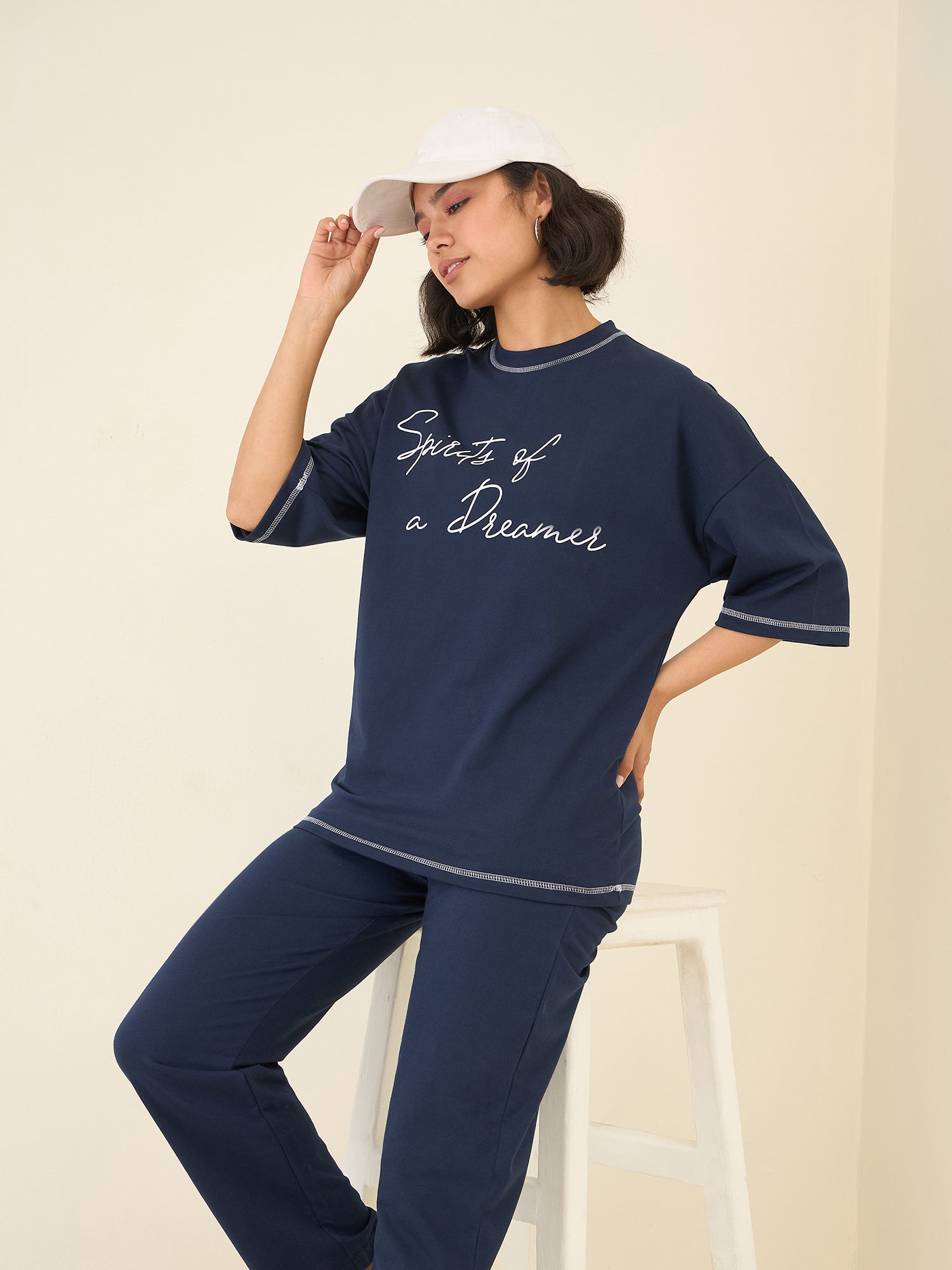 Blue Oversize Co-ord Set