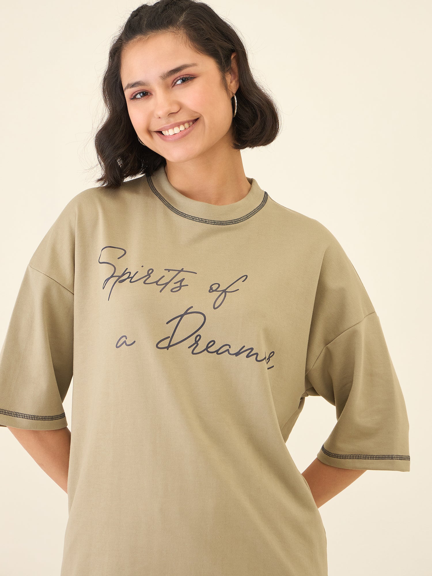 Olive Oversize Co-ord Set