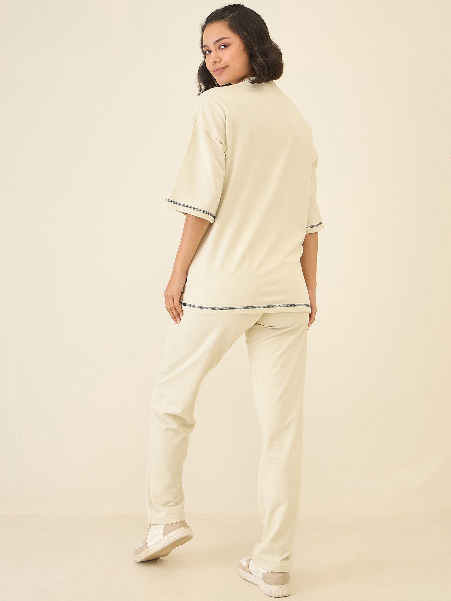 Cream Oversize Co-ord Set