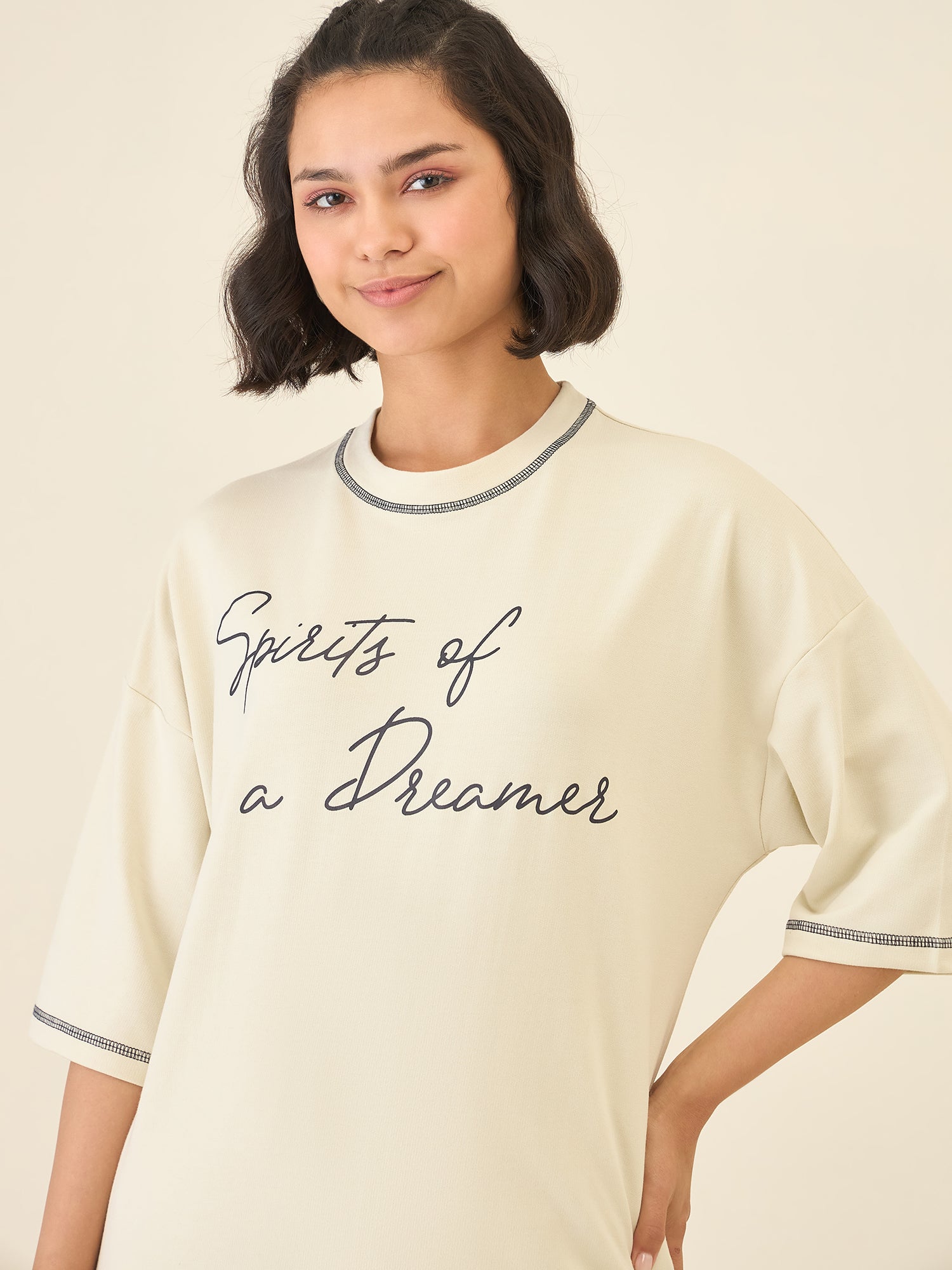 Cream  Oversize Co-ord Set
