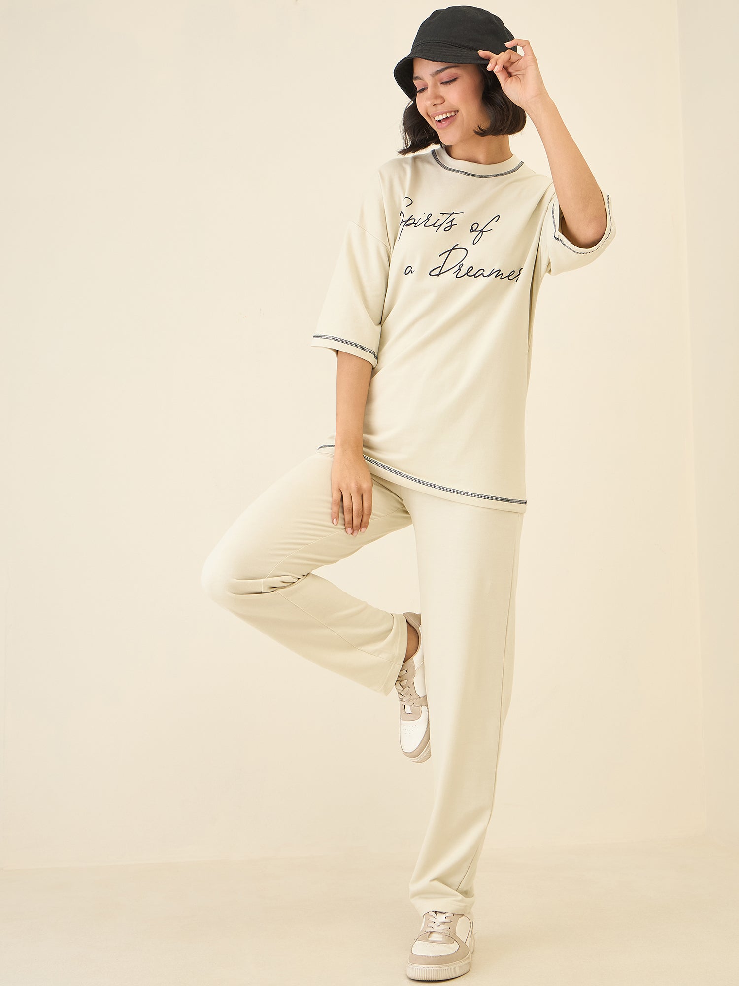 Cream  Oversize Co-ord Set