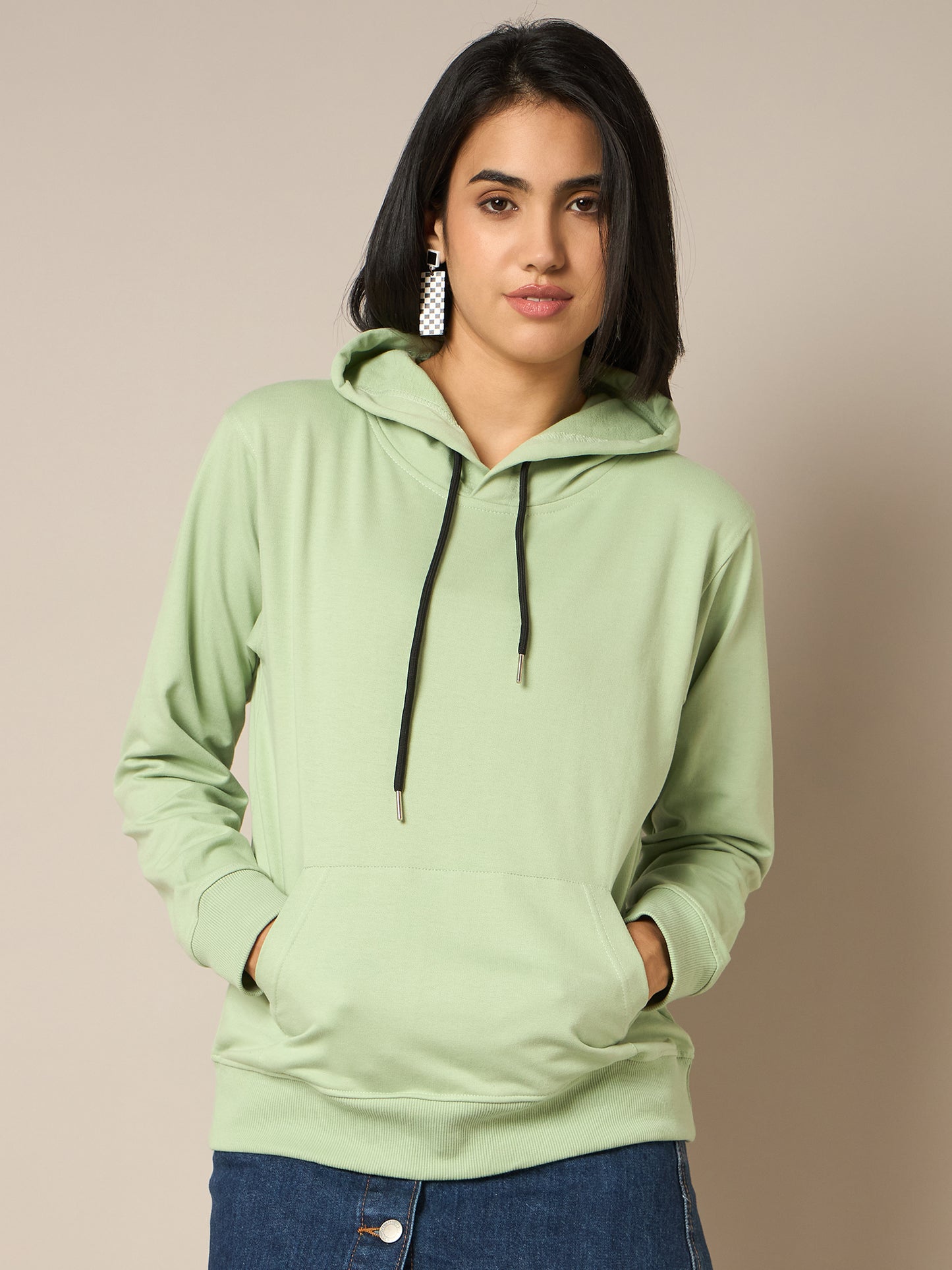 Women Green Hoddie - Reprise