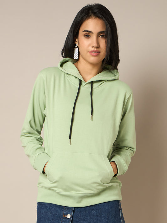 Women Green Hoddie - Reprise