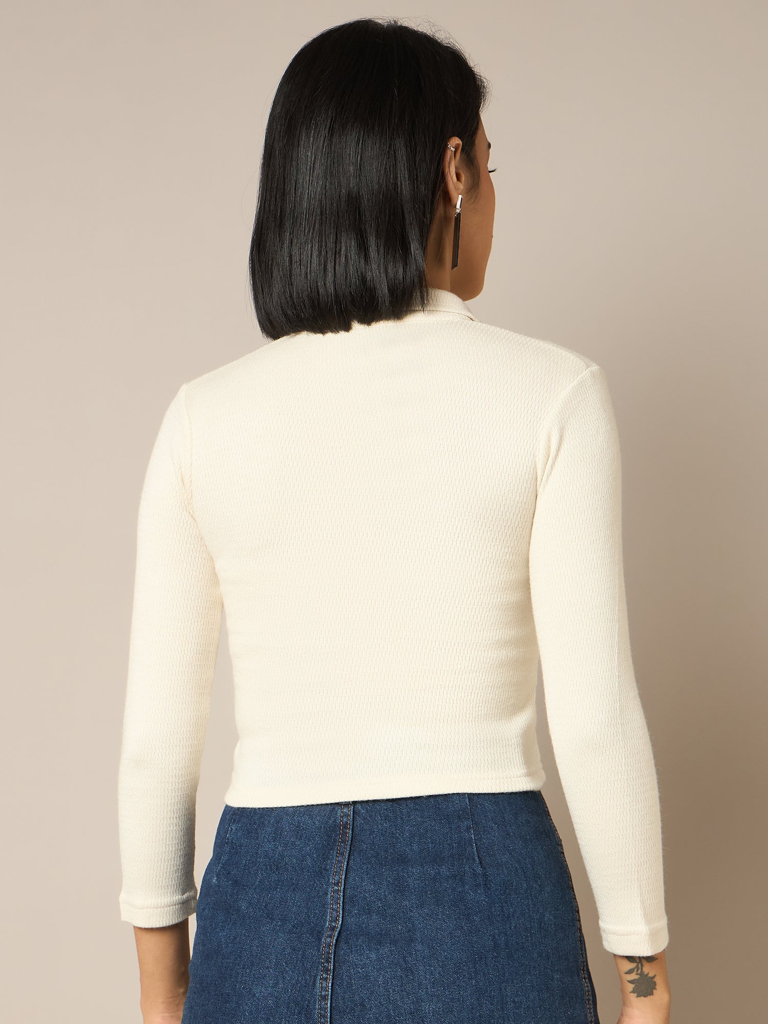 Women Off White Buttoned Top - Reprise