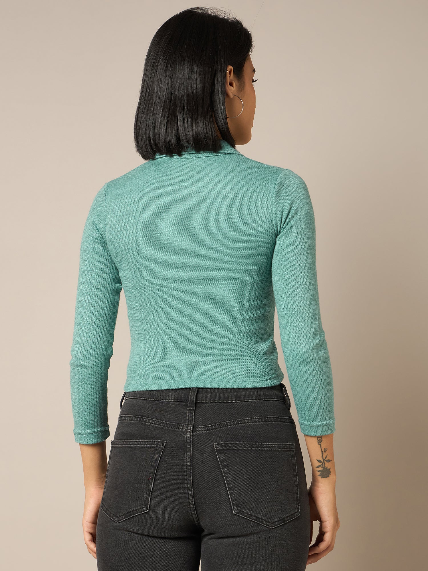 Women Green Buttoned Top - Reprise