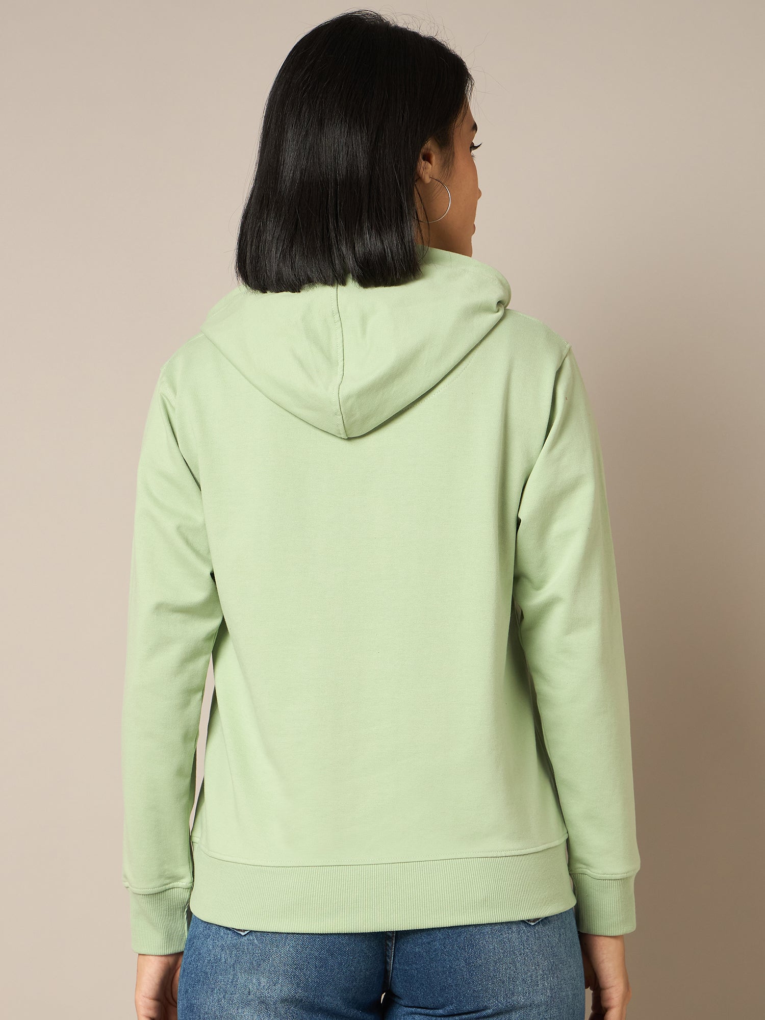 Women Green Printed Hoddie - Reprise