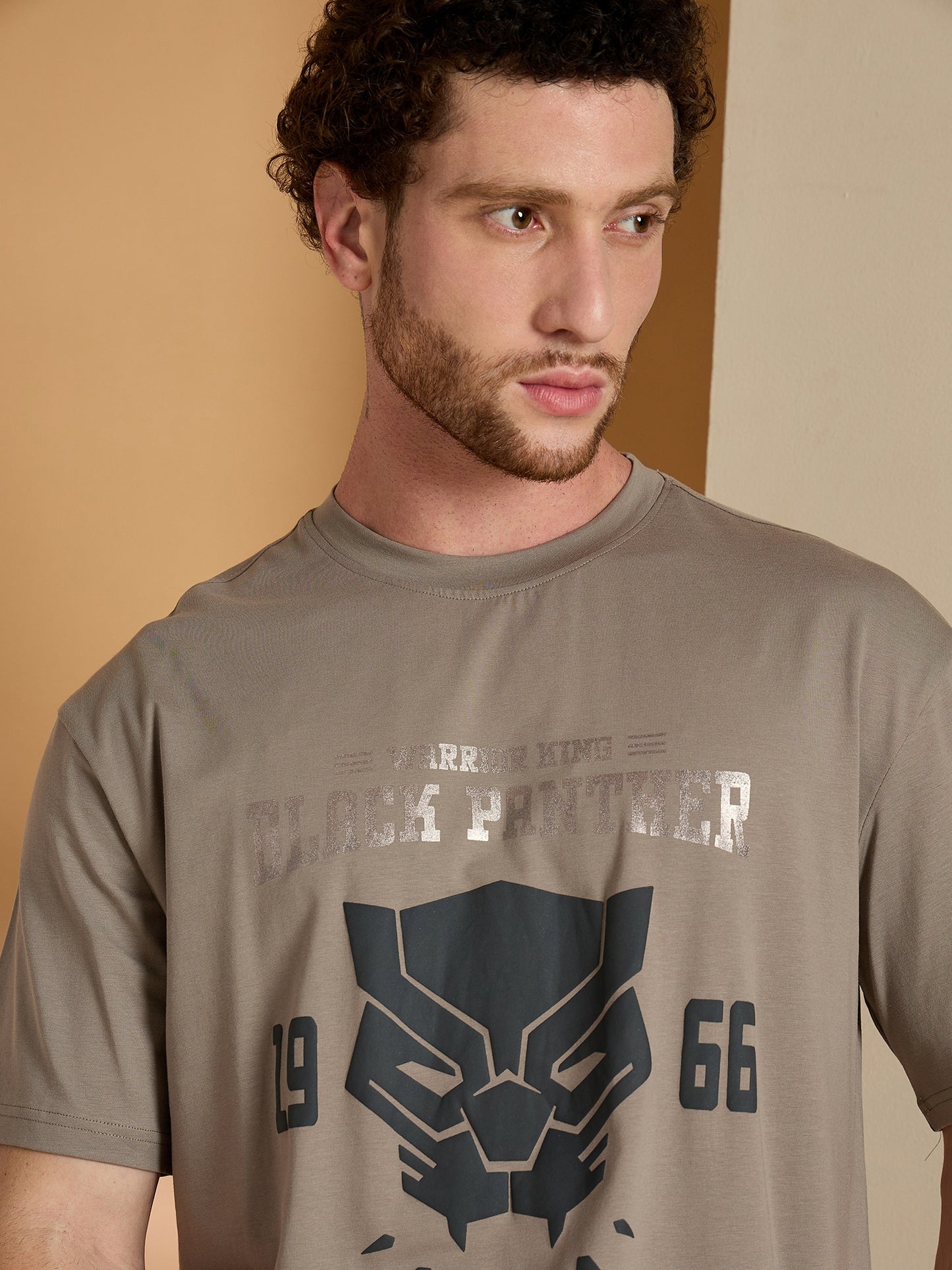 Reprise X Black Panther Beige Printed Round Neck Tshirt