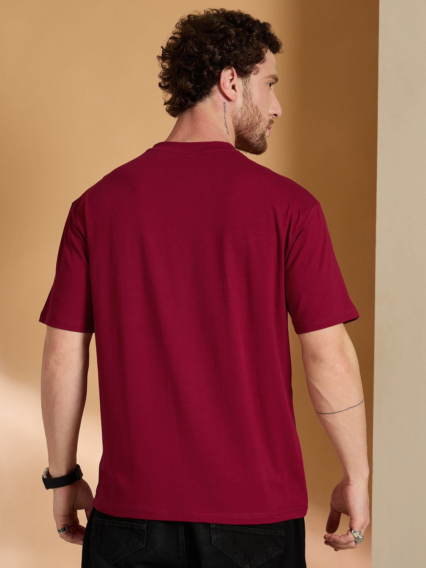 Reprise x Spiderman Maroon  Printed Round Neck Tshirt