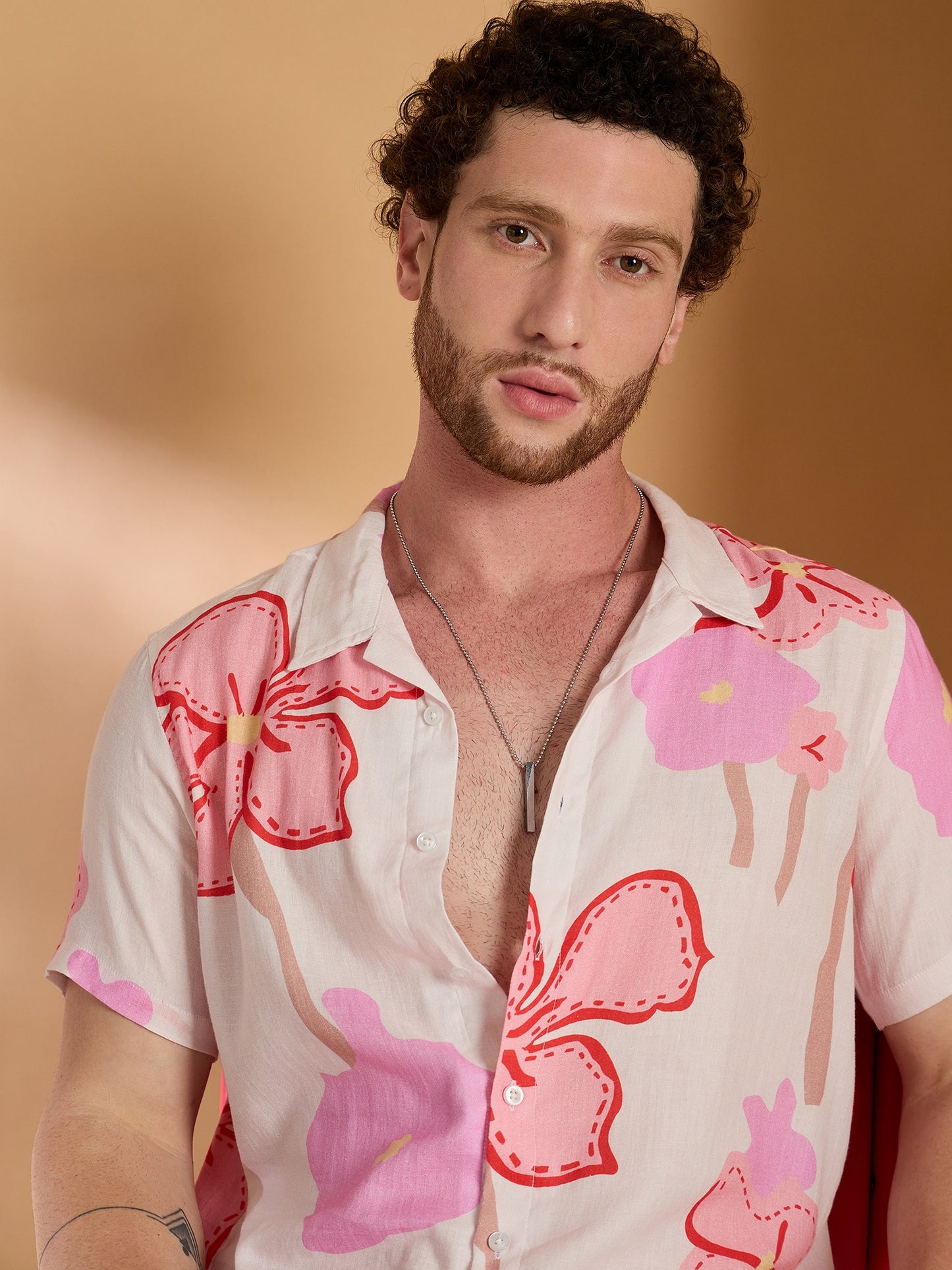 Self Design Printed Half Sleeve Shirt