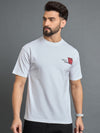 White Drop Shoulder Textured Tee