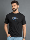 Black Drop Shoulder Textured Tee