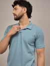 Men Polo T-shirt Blue