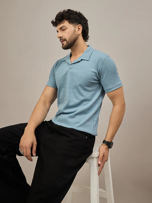 Men Polo T-shirt Blue