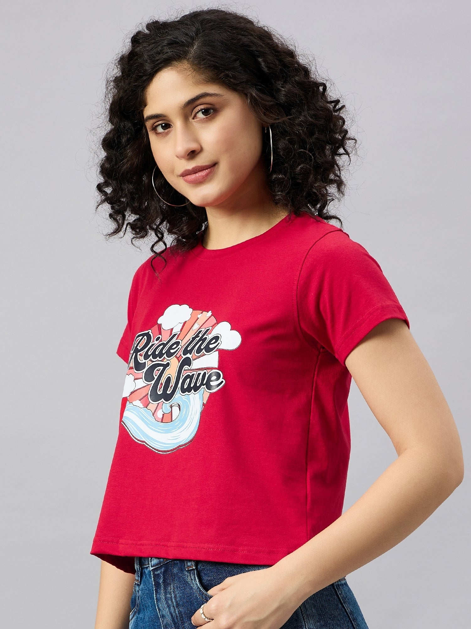 WOMEN PRINTED REGULAR FIT TSHIRT - Reprise