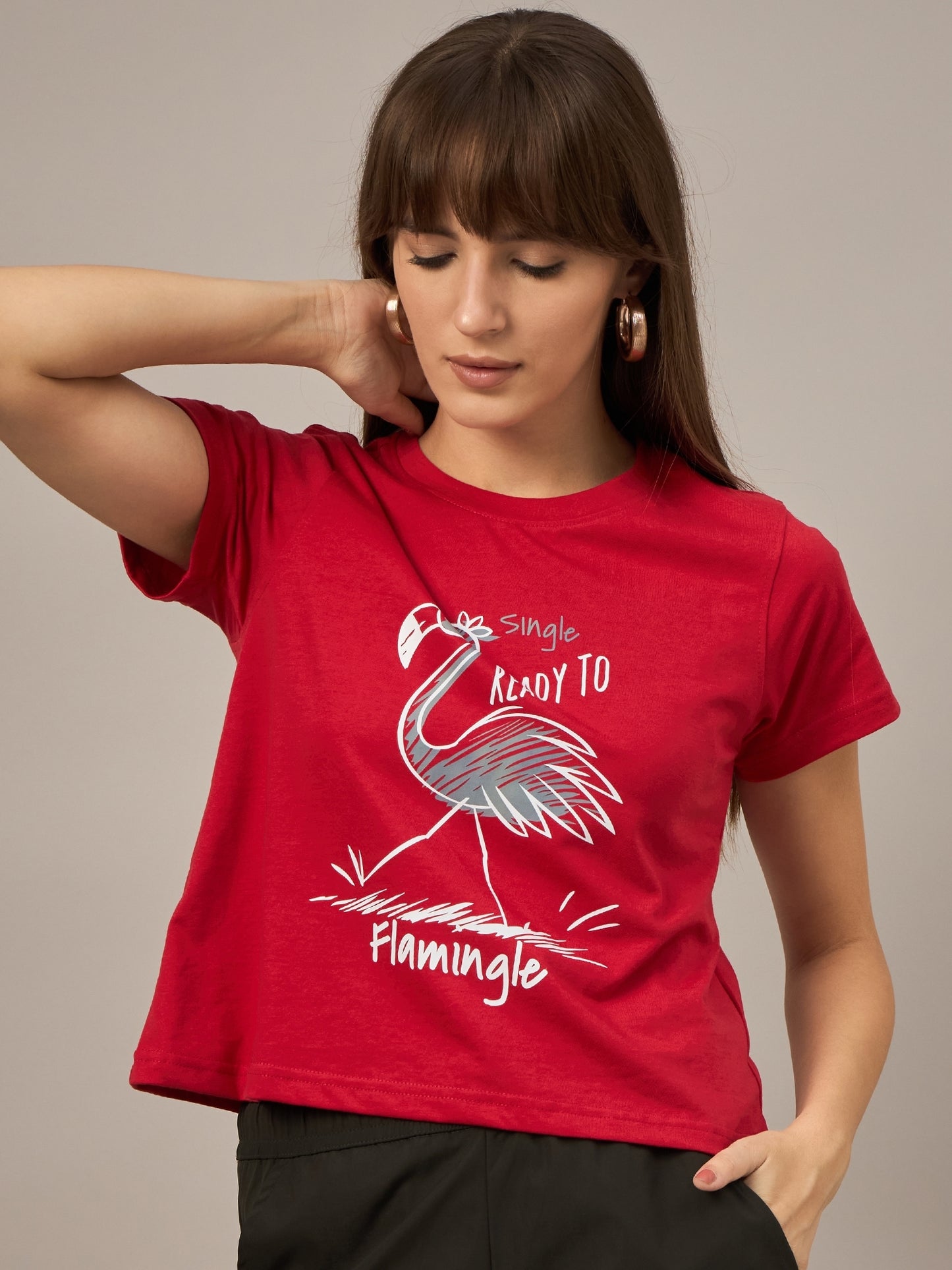 WOMEN PRINTED REGULAR FIT TSHIRT - Reprise