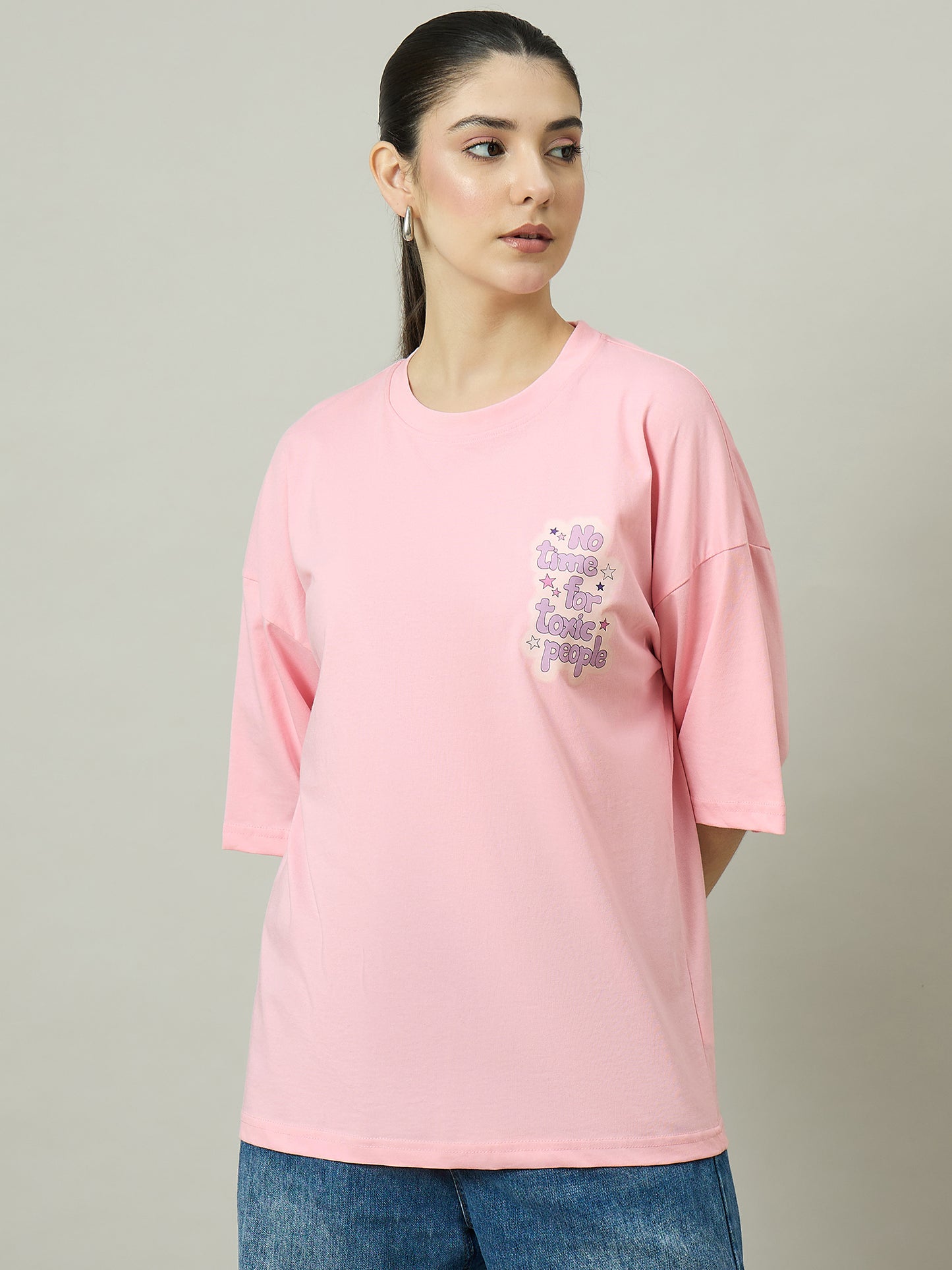 Women Oversized Tees Pink - Reprise