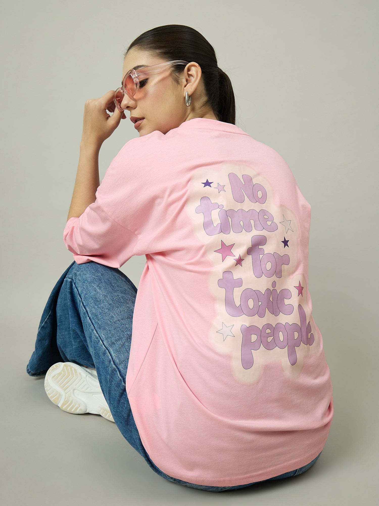 Women Oversized Tees Pink - Reprise