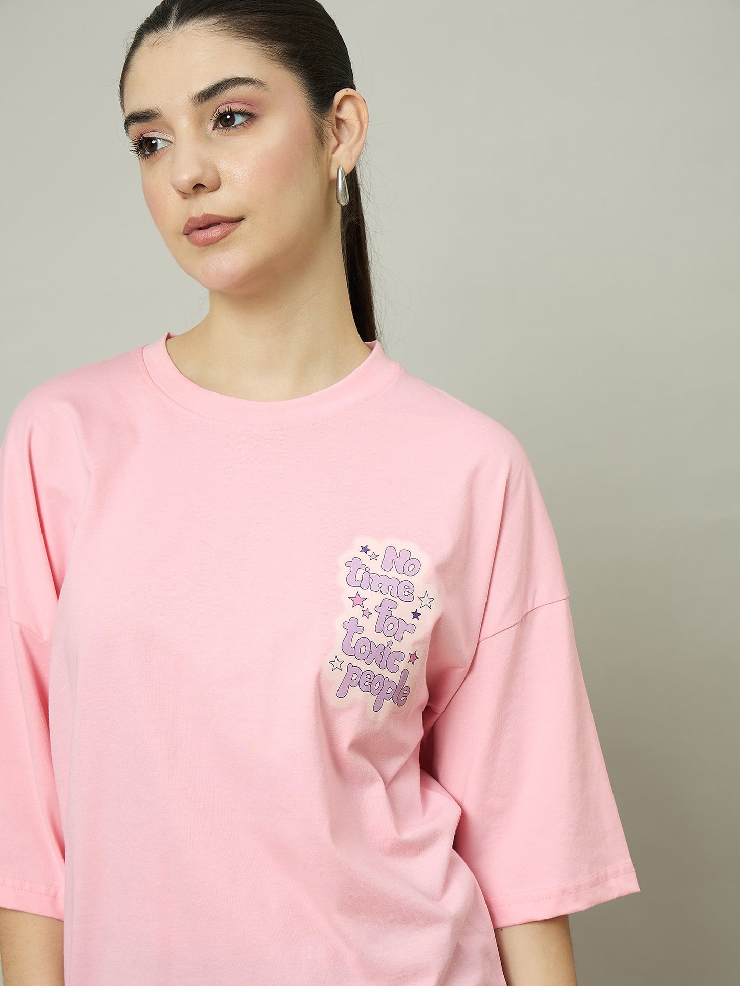 Women Oversized Tees Pink - Reprise
