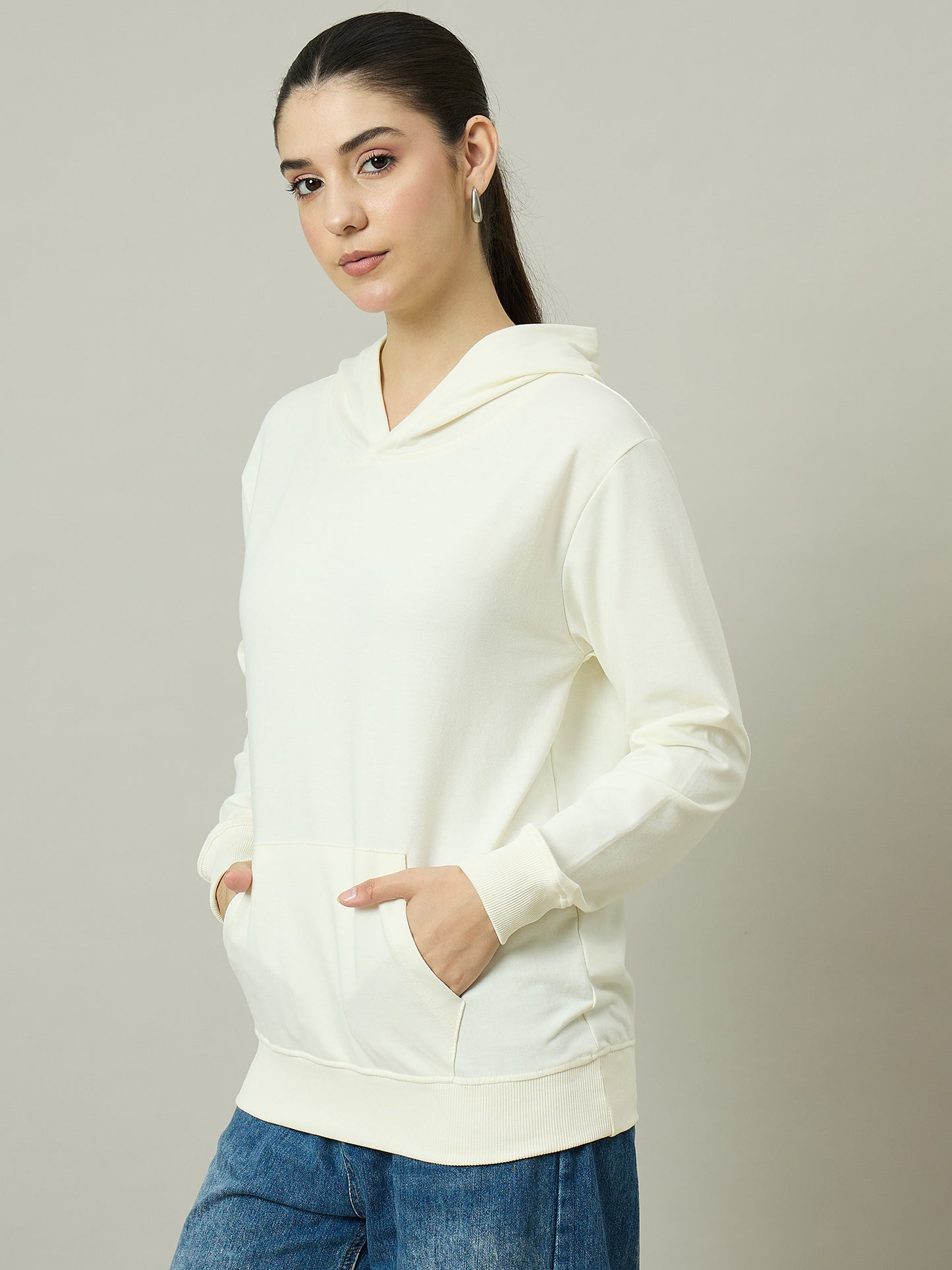 Women Off White Hoodie