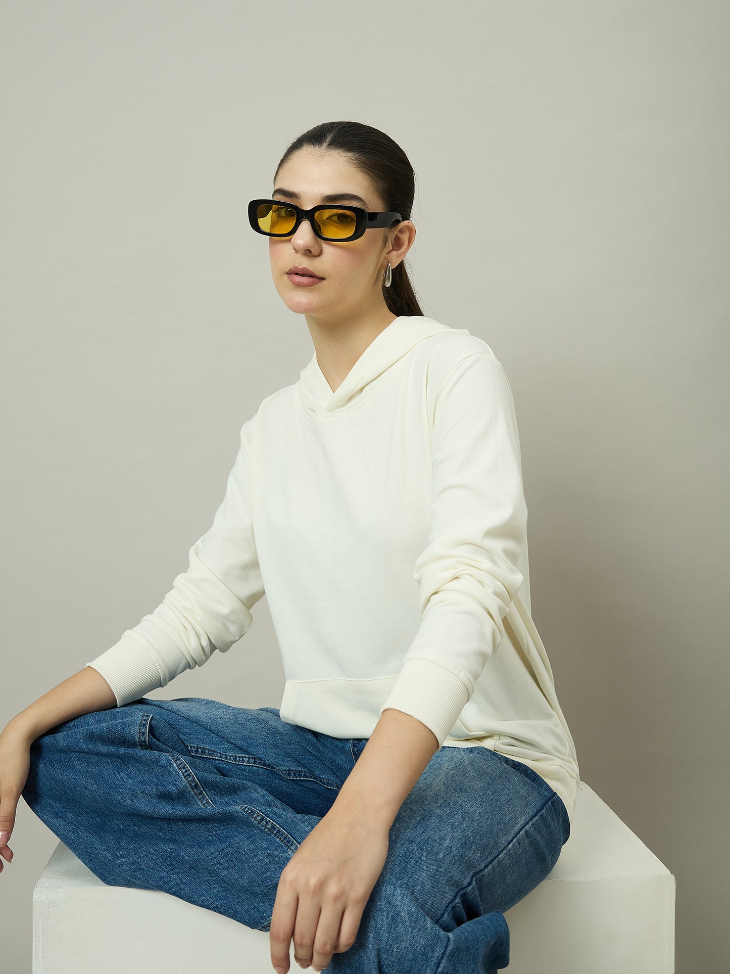 Women Off White Hoodie