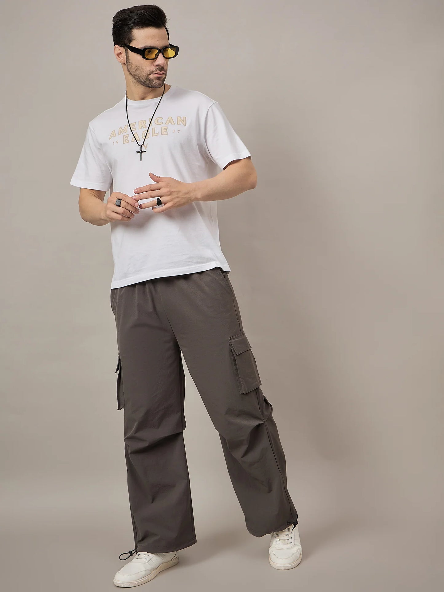Men Grey Baggy Pants - Reprise