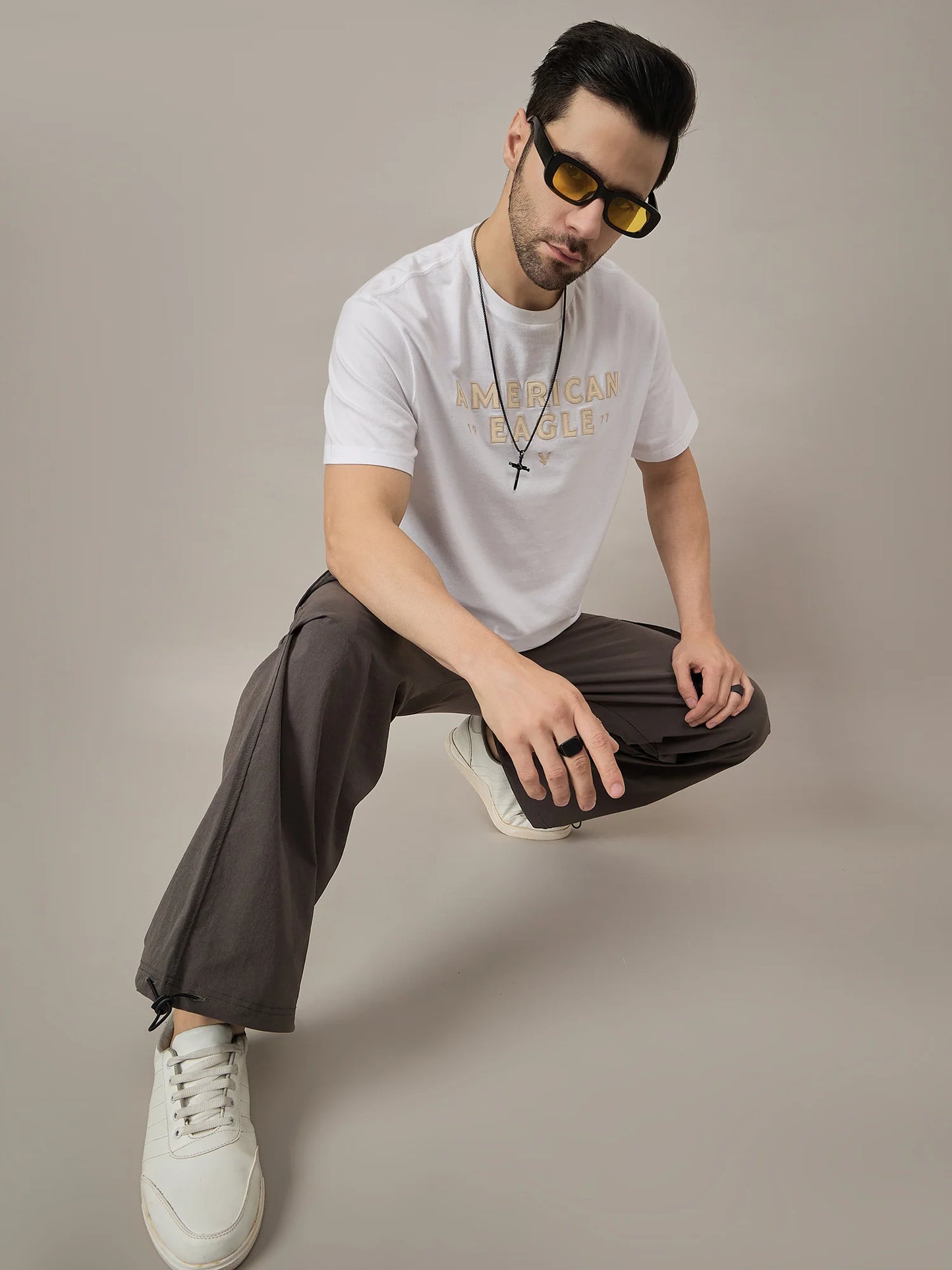 Men Grey Baggy Pants - Reprise