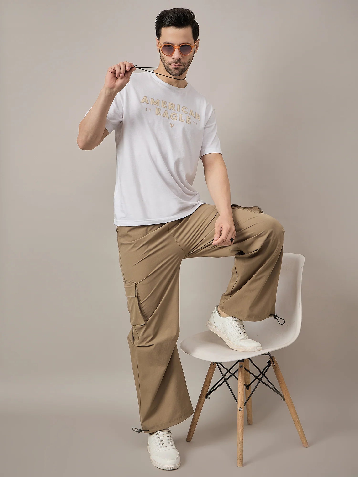 Men Brown Baggy Pants - Reprise