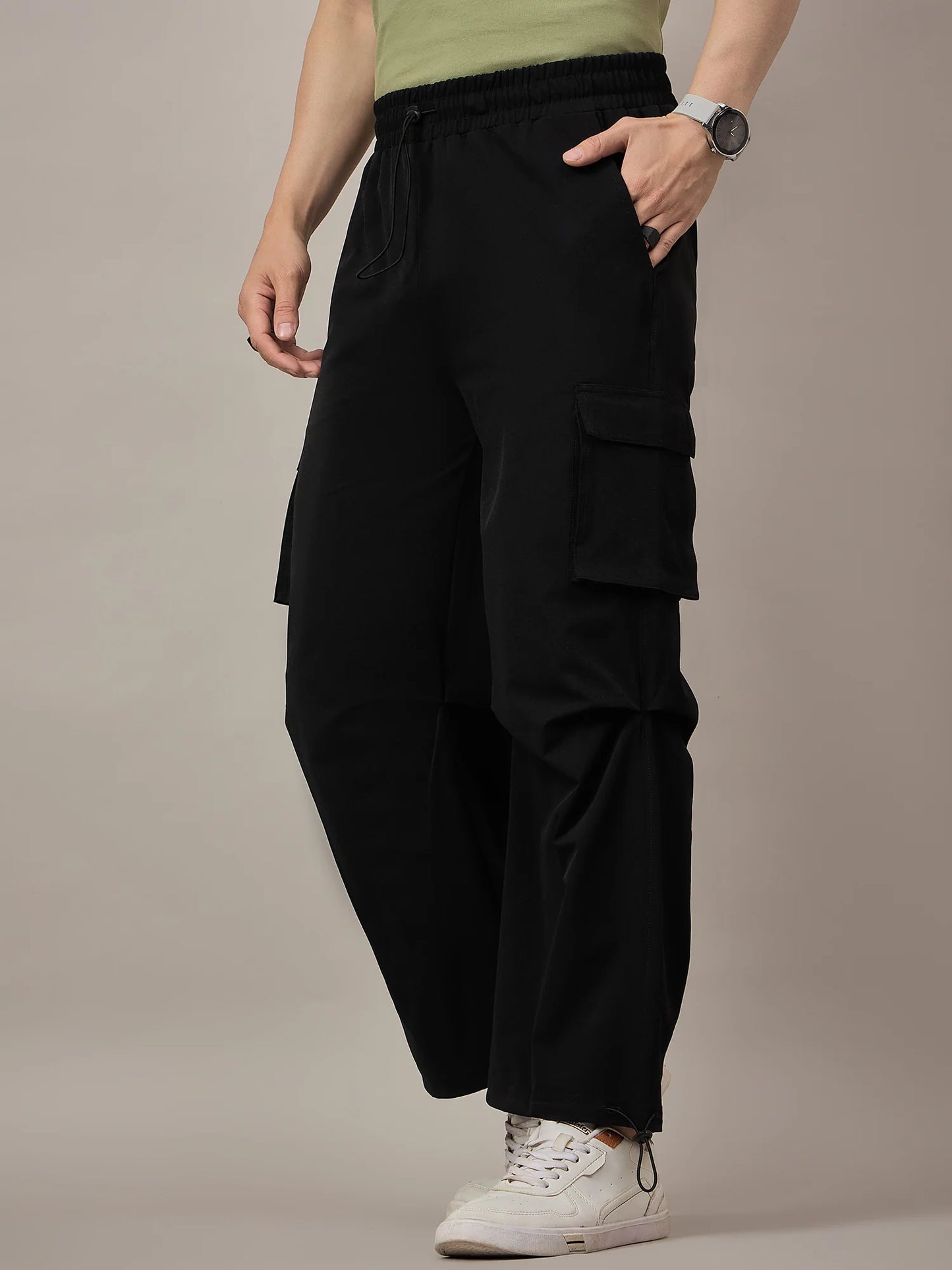 1-Men Baggy Pants Black