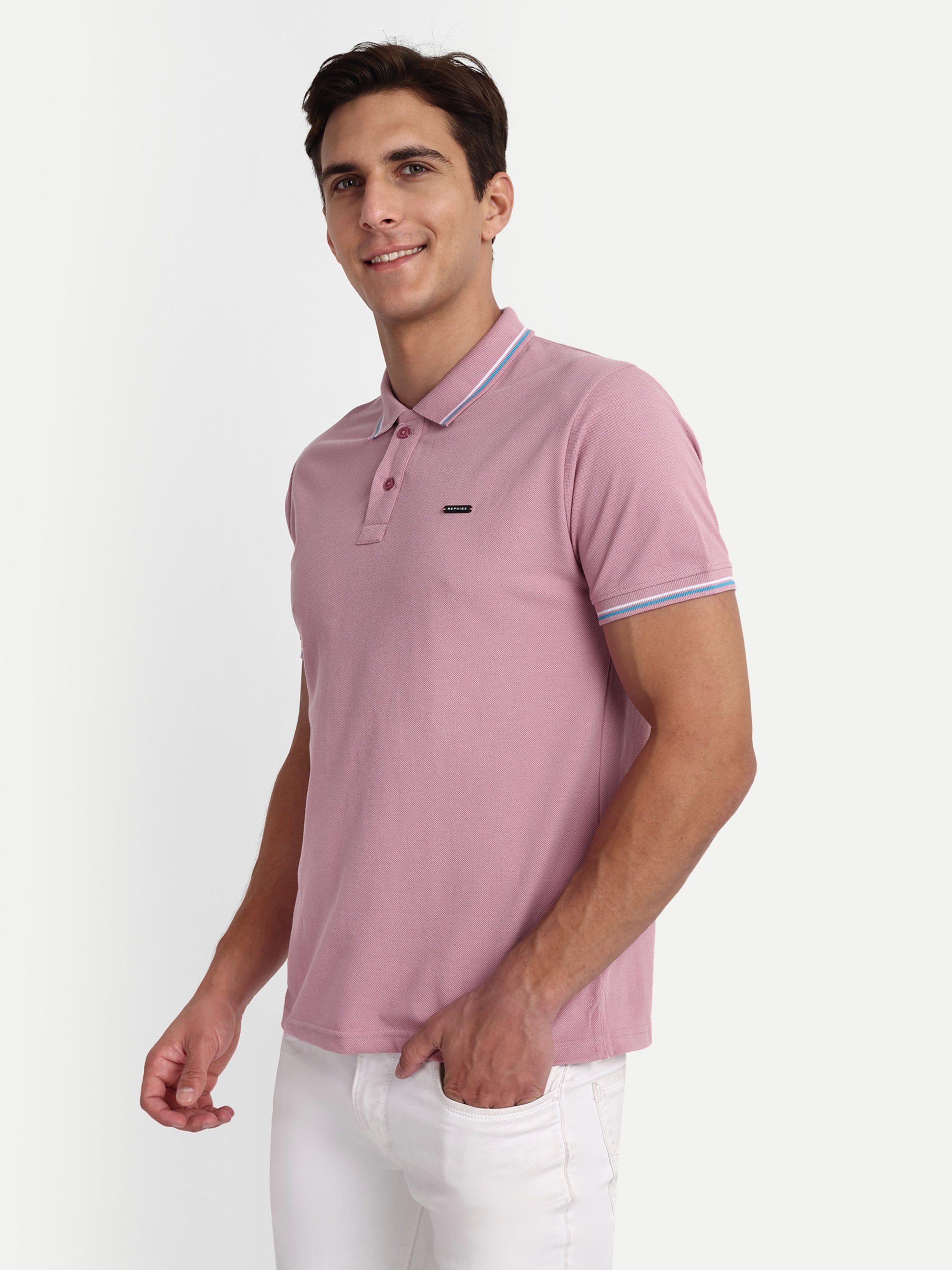 Pink Solid Polo Shirt - Reprise