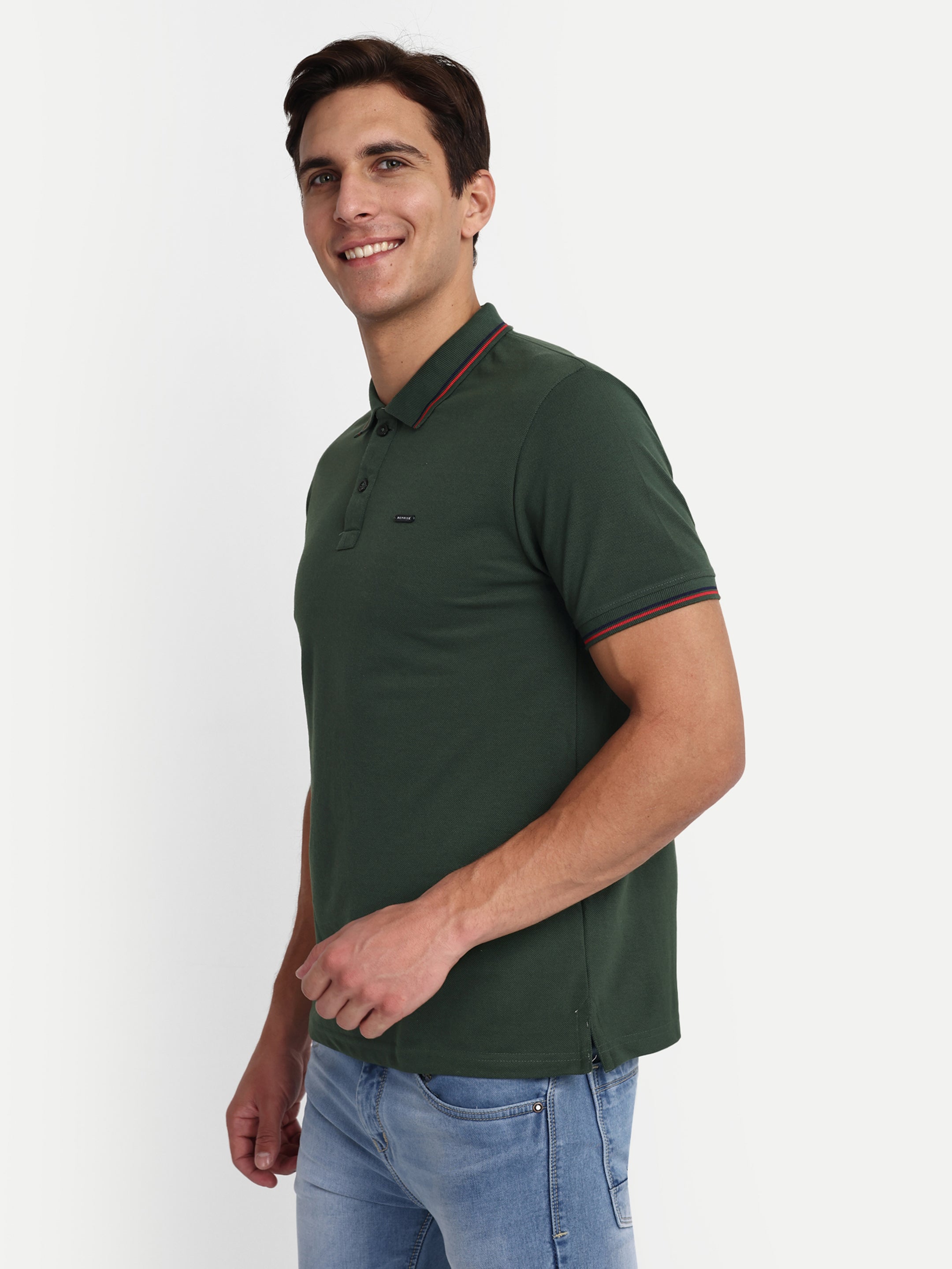 Khaki Solid Polo Shirt - Reprise