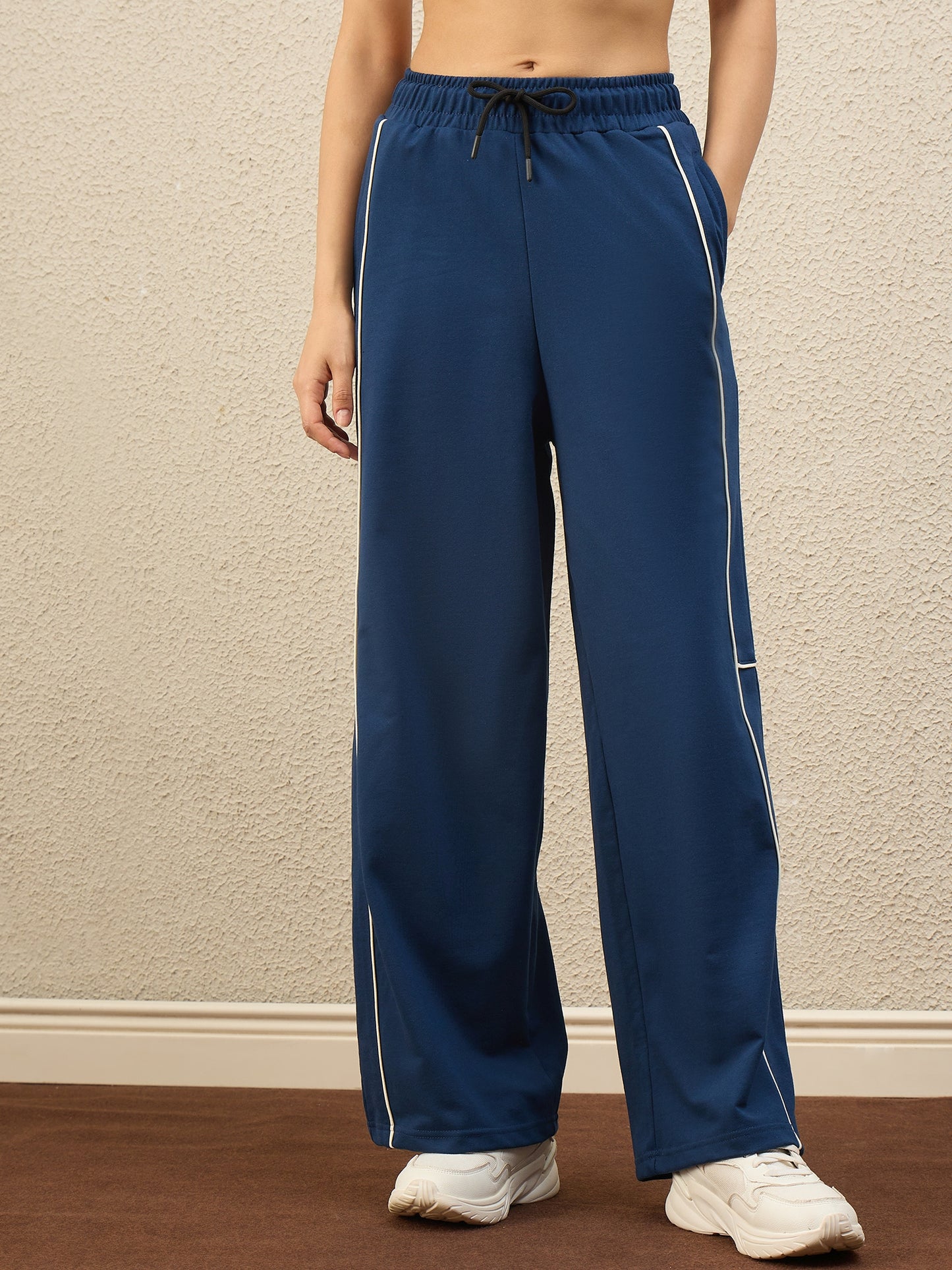 women navy trackpants