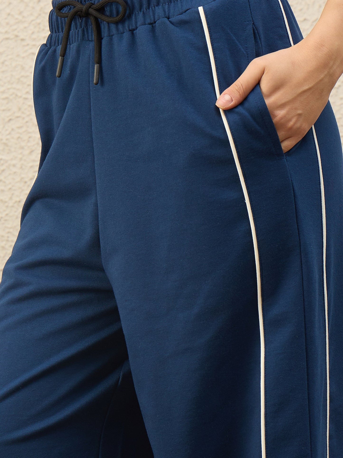 women navy trackpants