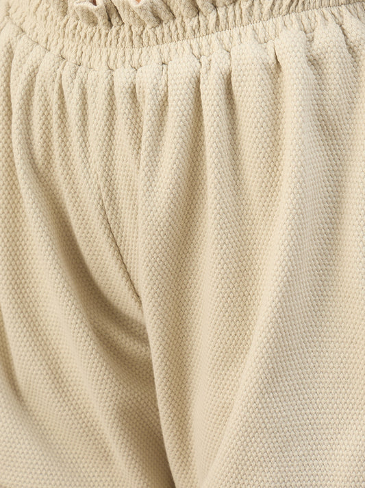 Women Co-ords Set Shorts & Crop Top Off White - Reprise