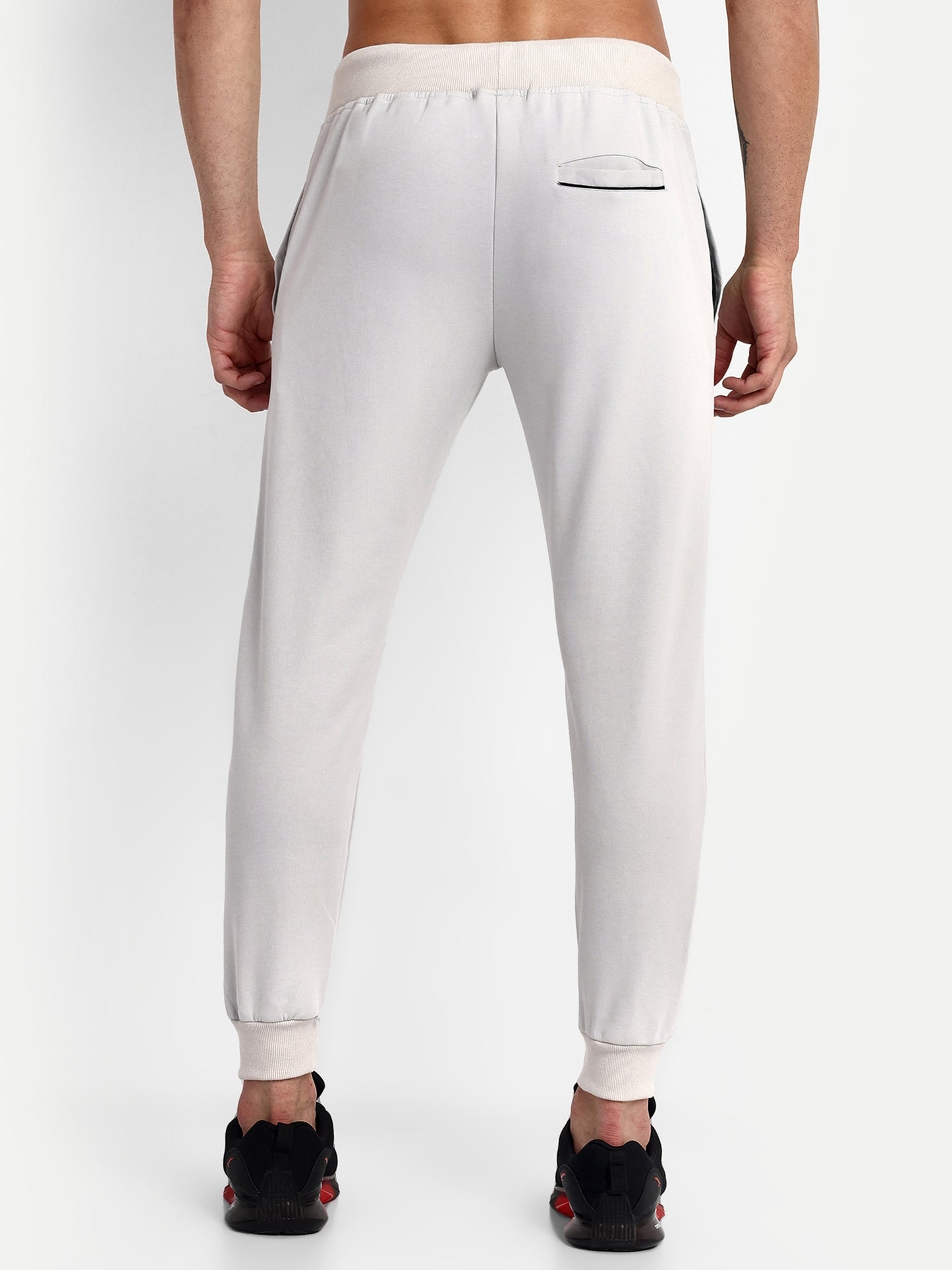 Men's Grey Cotton Casual Joggers - Reprise