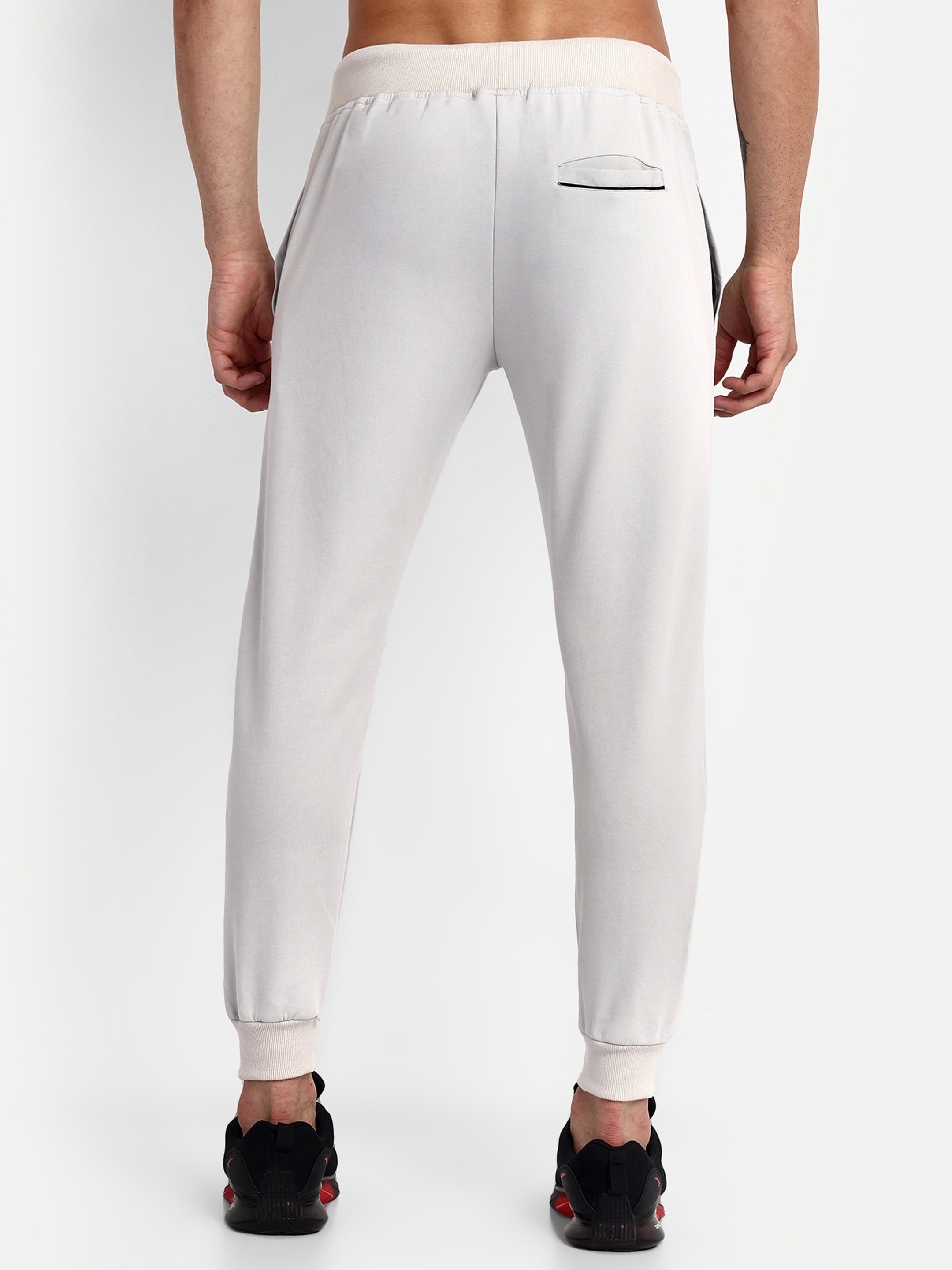 Men's Grey Cotton Casual Joggers - Reprise