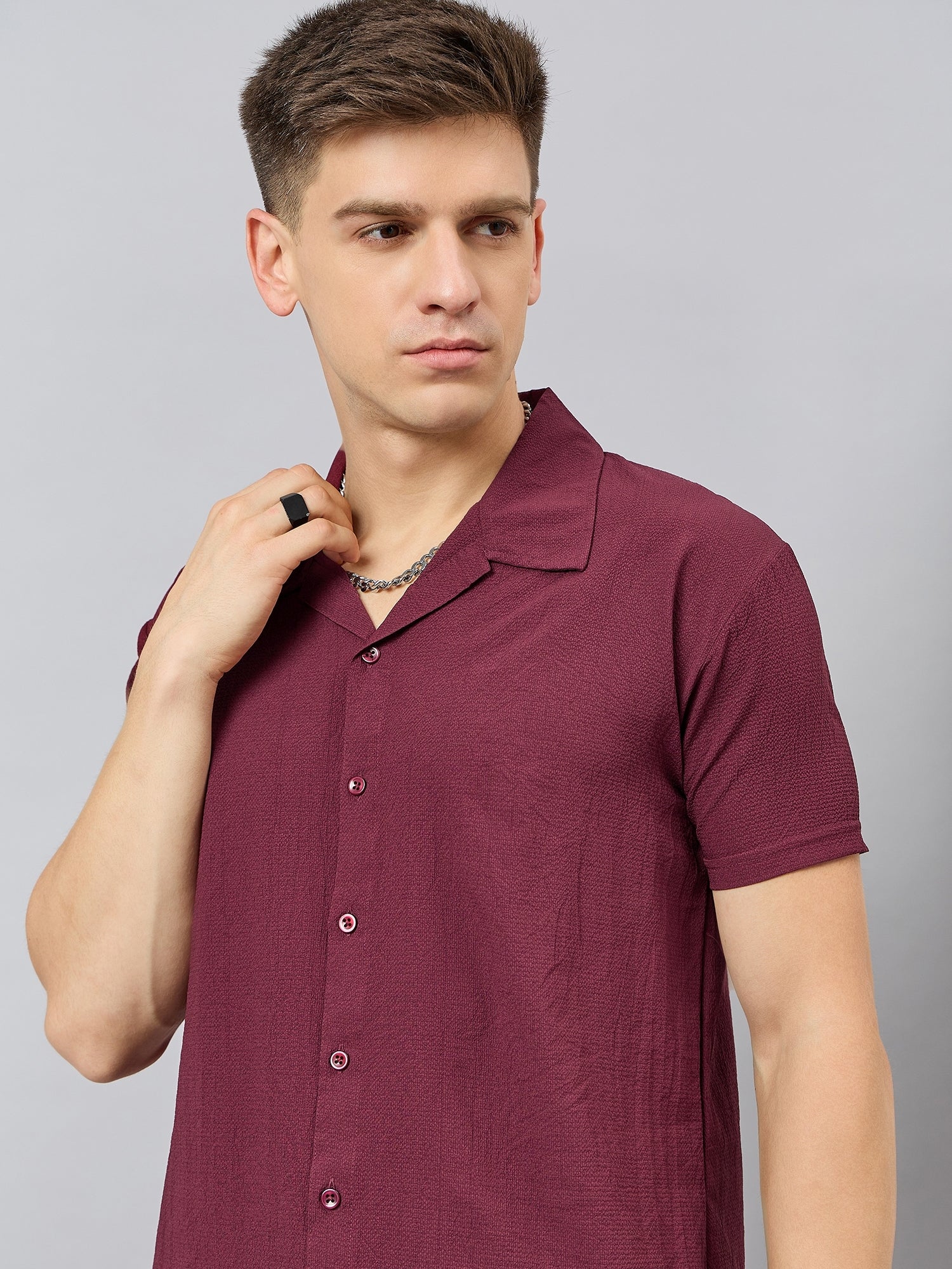 Regular Fit Spread Collar Shirt - Reprise