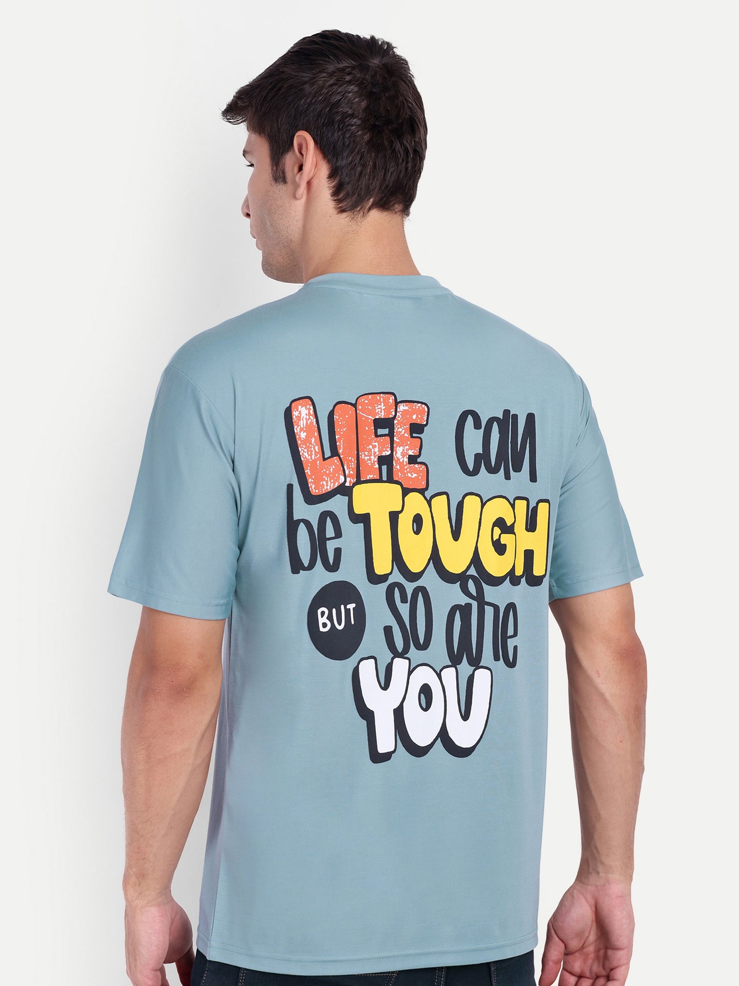 Men Printed Oversized Round Neck Drop Shoulder T-shirt - Reprise