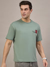 Men Oversized Round Neck Drop Shoulder T-shirt Sage