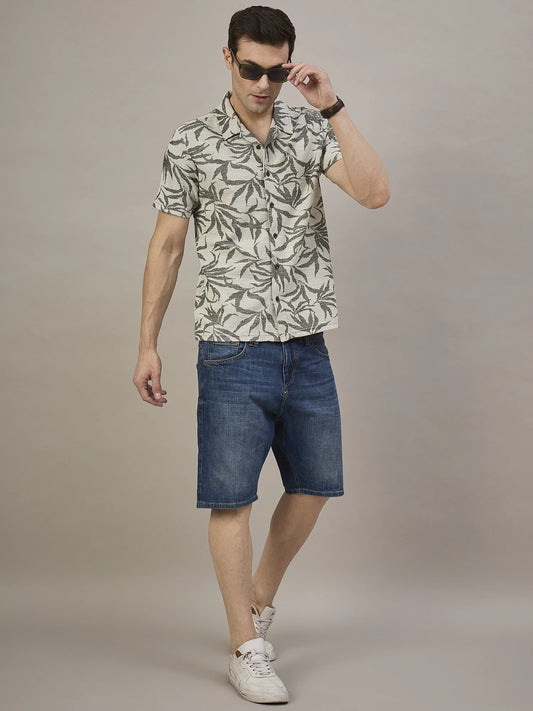 Men Textured Shirt Grey