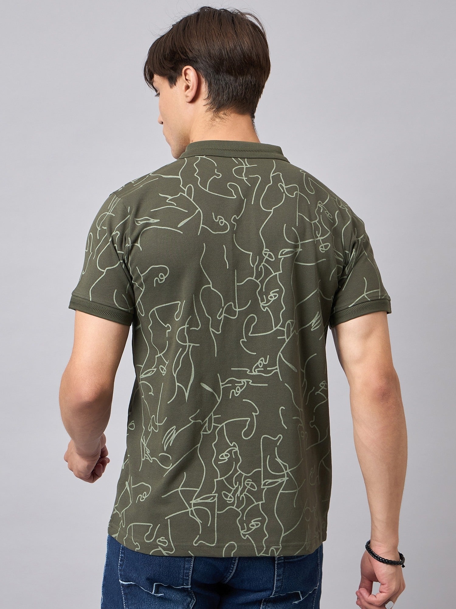 Men's Cotton Green Regular T-Shirts - Reprise